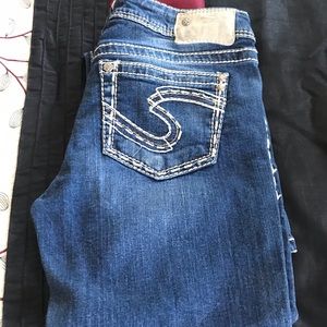 EUC Silver Suki Baby Boot Jeans